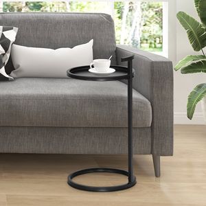Portable Metal <b>Round</b> <b>Bar</b> <b>Table</b> 12"D X 23.5"H End <b>Table</b> - Product Image 1