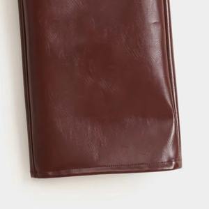 Pantalon en cuir véritable pour femme, cuir de vachette authentique, coupe slim, pantalon de motard tendance, fournisseur direct d'usine OEM - Product Image 6