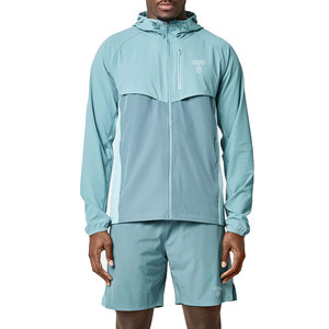 Chaqueta cortavientos al por mayor con capucha, chaquetas de verano ligeras de nailon, pantalones cortos y pantalones largos, chándal cortavientos de nailon para hombre - Product Image 1