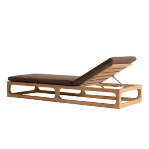 Furniture Outdoor Teak <b>Lounge</b> <b>Chair</b> with Cushions – Durable Semicircular Design for Poolside Use - Product Image 2