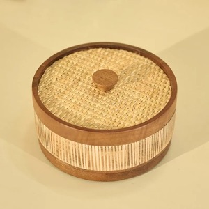 Casserole en bois faite à la main |   Boîte de rangement pour chapati |   Vente en gros OEM - Product Image 5