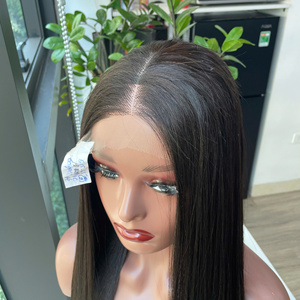 Single Donor Human Hair Wig High Quality Beautiful Human Hair Vietnamese Raw HD <b>Lace</b> Bone Straight Natural <b>Black</b> Color - Product Image 6
