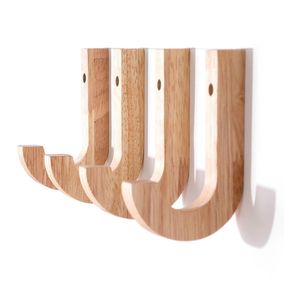 Porte-manteau mural rustique en bois - Product Image 4