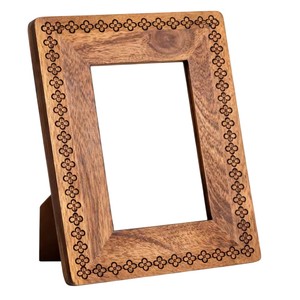 Luxurious Wooden Photo <b>Frame</b> with Carved <b>Border</b> Natural Solid Mango Wood Tabletop <b>Picture</b> <b>Frame</b> for Home Decoration <b>Frames</b> - Product Image 1