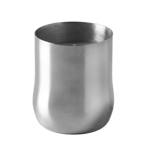 Pot à bougie vide en acier inoxydable avec couvercle, logo personnalisé, finition miroir argentée, récipient métallique rond pour la fabrication de bougies - Product Image 2
