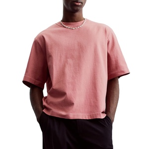 Oversized Tee Manufacturer Men Plain Cotton Loose Fit Minimal Heavyweight Streetwear Casual Top - Product Image 1