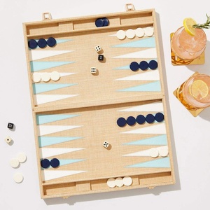 Juego de Backgammon de Lujo en Terciopelo Verde, Tablero de Cuero Premium, Juego de Mesa Clásico de Madera, Juego Educativo de Inteligencia para Adultos - Product Image 2
