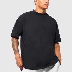 Camisetas con corte de caja para hombres y mujeres, camisa de reciclaje de peso pesado, 100 de algodón en caja, cuello falso, corte y costura, unisex, venta al por mayor - Product Image 6