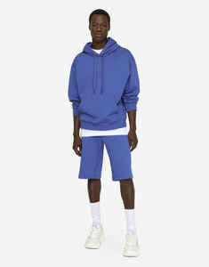 Conjunto de Sudadera con Capucha y Pantalones Cortos de Manga Larga para Hombre, 100% Algodón, Ropa Casual de Invierno - Product Image 4