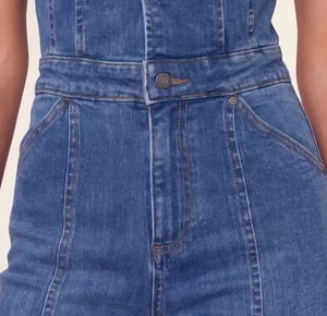 Combinaison en jean brodée pour femme – Tenue décontractée élégante – Fournisseur en gros de combinaisons et salopettes - Product Image 6