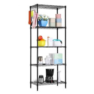 Scaffale portaoggetti da terra in acciaio al carbonio nero, assemblabile e modulare per organizzare il tuo spazio - Product Image 6