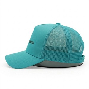 Casquette Trucker en Maille Bleu Aqua, Réglable, Respirante, Légère, pour l'Extérieur, Décontractée, d'Été, Unisexe Adulte, 6 Panneaux, Vente en Gros - Product Image 2