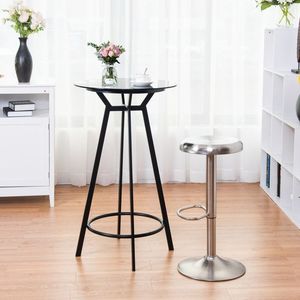 Modern Swivel Bar <b>Stool</b> with <b>Adjustable</b> Height and Footrest for Any Home or Commercial Bar - Product Image 4