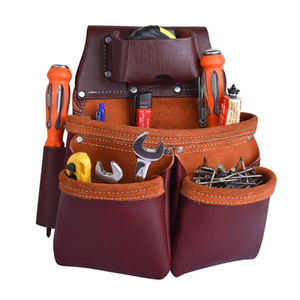 G Genuine Leather Travel <b>Tool</b> <b>Belt</b> Waist Bag Heavy Duty Multi-Pocket Zipper Closure Adjustable Strap Electrician GLOWING NEON - Product Image 3