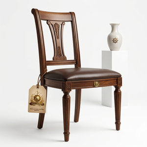 Silla de Capitán Tradicional de Madera Maciza con Respaldo de Espiga, Sillón Vintage de Nogal para Escritorio, Asientos al por Mayor para Cafeterías y Restaurantes - Product Image 5