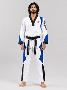 Uniforme de taekwondo performant offrant un confort léger, une gestion de l'humidité et des mouvements libres pour les athlètes dédiés. - Product Image 1