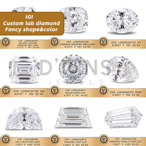 Diamantes cultivados en laboratorio con corte radiante de D'Vins Jewels, 1ct, 1.1ct, 1.2ct, 1.3ct, 1.4ct, 1.5ct, color D, para la fabricación de joyas. - Product Image 4