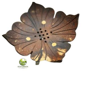 Handmade Coconut Shell <b>Soap</b> Dish Natural Wooden <b>Soap</b> <b>Holder</b> Eco Friendly Bathroom Drain Tray Leaf Shape <b>Soap</b> Saver - Product Image 2