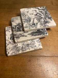 Ensemble de 3 sous-verres en marbre, scène festive de la Nouvelle-Orléans, supports pour boissons, décoration de table unique - Product Image 3