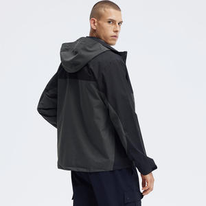 Ventes en gros de vestes coupe-vent en polaire pour hommes, design tendance, logo personnalisé, noires, imperméables, doublées de polaire, pour l'hiver - Product Image 5