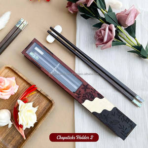 Juego de palillos de madera ecológicos | Herramientas de comedor reutilizables, lavables y hermosas para los amantes del sushi, hoteles, cafeterías y restaurantes elegantes - Product Image 4