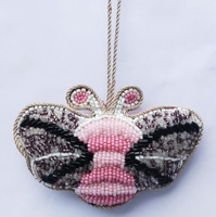 Ornement de Noël vintage en laiton brodé de perles abeilles, fait main, haute qualité, 1 couleur, à suspendre, décoration de sapin de Noël, cadeau pour camping-car