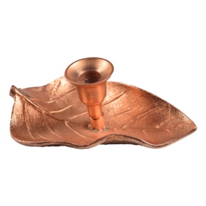 Leaf Metal Design Candle Holder Best for Restaurant Decor and Home Decor <b>Silver</b> Plated Finishing Design Candle Stand - Product Image 4