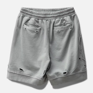 Sale Custom Heavy Weight Unique Design Summer French Terry Street Wear Stylish Design Shorts Custom Printed Acid Wash Shorts - Product Image 5