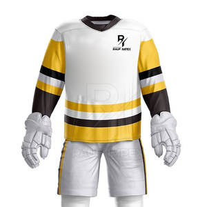 ชุดยูนิฟอร์มฮอกกี้น้ำแข็งสำหรับผู้ใหญ่และเยาวชน ชุดอุปกรณ์นักกีฬาพร้อมโลโก้ทีมแบบกำหนดเอง ชุดยูนิฟอร์มฮอกกี้น้ำแข็ง - Product Image 5