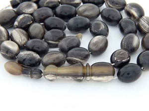 Tasbih artisanal de qualité supérieure à 33 perles, 10mm 12mm, en corne de buffle véritable, objet d'art de collection, pour la prière musulmane - Product Image 4