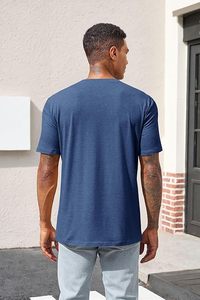 Men's Casual <b>T</b>-<b>Shirt</b> Short Sleeve Regular Fit Crewneck Tee Summer Graphic Tops <b>with</b> <b>Pocket</b> - Product Image 4