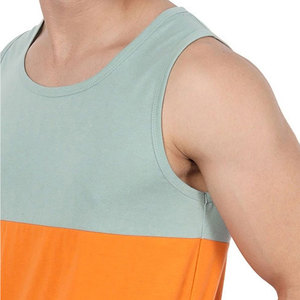 เสื้อผ้าออกกำลังกาย แห้งเร็ว เสื้อกล้ามผู้ชาย ผ้าฝ้ายผสมโพลีเอสเตอร์ คุณภาพสูง เสื้อกล้ามสำหรับผู้ชาย - Product Image 4