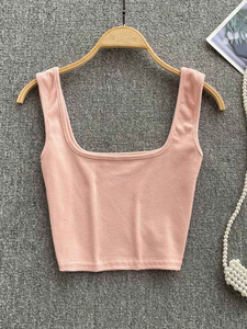 New Arrival Women Gym Wear Square Neck Tank <b>Top</b> Workout Ladies Tank <b>Top</b> High Quality Yoga Sports <b>Crop</b> <b>Top</b> Fitness OEM - Product Image 2