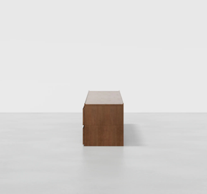 Minimalist Solid Teak Wood <b>TV</b> <b>Stand</b> Media Console Cabinet with Four Drawers Open Shelf Entertainment Center Furniture - Product Image 4