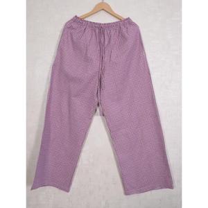 Cotton Handloom <b>Trousers</b> for <b>Women</b>, Indian Pajama Pants, Relaxed Fit <b>Lounge</b> Wear, Elastic Waist Bottoms - Product Image 1