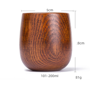 Tasse à thé/café en bois de jujube écologique faite à la main, tasse à lait en bois naturel 50 ml, style vintage moderne, pour la maison ou le bureau - Product Image 6