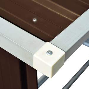 Abri de rangement en rondins de jardin brun 64.2 po x 32.7 po x 60.6 po en acier galvanisé 64.2 po x 32.7 po x 60.6 po - Product Image 6