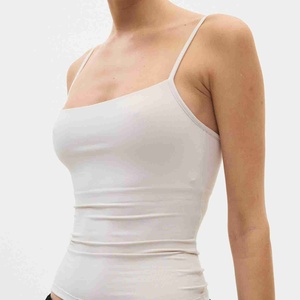 Débardeur long basique sportif pour femme, personnalisé, à bretelles réglables, en coton tricoté 100%, idéal pour la superposition - Prix de gros - Product Image 4