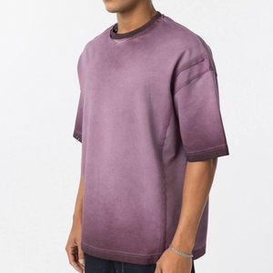 Camiseta de Hombre de Algodón 100% con Hombros Caídos, Ecológica, Transpirable, de Manga Corta y Cuello Redondo, en Oferta - Product Image 1