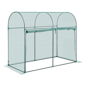 Gabbia per colture alta 5,9 x 2,98 x 4,9 piedi resistente al vento con porta con cerniera, facile da installare, tenda di protezione per piante da giardino esterno con rete - Product Image 5
