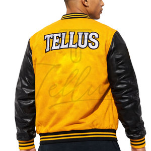 Wholesale High Quality Varsity <b>Jacket</b> <b>Men</b> Chenille Embroidery Leather Sleeves Custom <b>Baseball</b> Letterman Varsity <b>Jacket</b> - Product Image 3