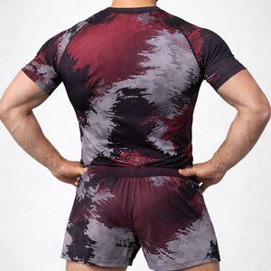 Nouvel ensemble de rashguard MMA 2026 personnalisé imprimé, écologique, 100 % polyester 150 g/m², comprenant une chemise de compression et un short de combat pour grappling sans kimono - Product Image 2