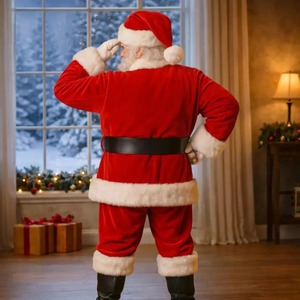 Adult <b>Santa</b> Claus Costume, Classic <b>Santa</b> <b>Suit</b>, Christmas Costume for Men, Holiday Party Outfit - Product Image 2