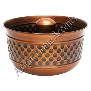 <b>Vintage</b> Weather-Resistant Steel Garden Hose Pot With Lid by Axiom Home Accents for Storing Hose <b>Reels</b> Outdoors - Product Image 4