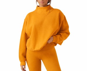 Sweat-shirt à col montant pour femme de haute qualité 350 g/m², multicolore, avec motif personnalisé, en mélange coton-polyester, molletonné, pour l'automne - Product Image 6