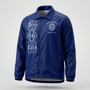 Veste professionnelle unisexe Zeta Phi Beta Sorority, respirante, en satin polyester, brodée, coupe-vent et imperméable pour l'hiver - Product Image 5