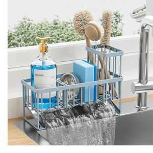 Organizzatore per Lavello con Portaspazzole e Portasponge in Acciaio Inox 304 Antiruggine, Soluzione di Stoccaggio per Dispenser di Sapone da Cucina - Product Image 1