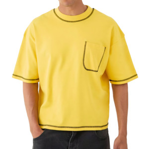 Custom Logo High Quality 250gsm Heavy Weight <b>Box</b> Fit 100% Cotton Solid <b>Drop</b> Shoulder Oversized Boxy T Shirts Men Anti-wrinkle - Product Image 1