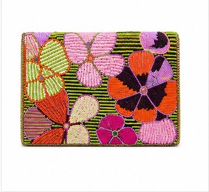 Beaded Floral Clutch Women's Bohemian Party Handbag With Flap Closure Multicolor Pattern Fashion Trend - Product Image 6