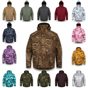100% Polyester Sublimation Waterproof Hooded Camouflage Rain Jacket Lightweight Outdoor Safety Comfortable Windproof <b>Coat</b> Men's - Product Image 1